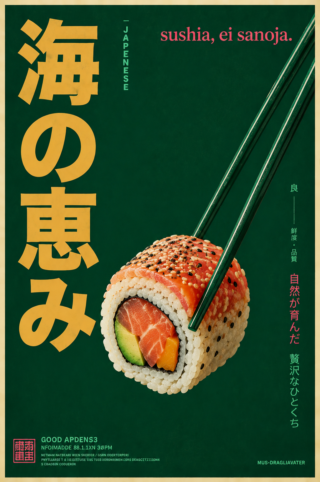 Japanese sushi restaurant ad